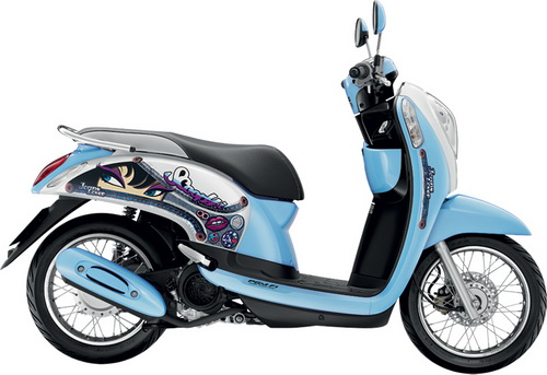 pola striping motor scoopy cdr download